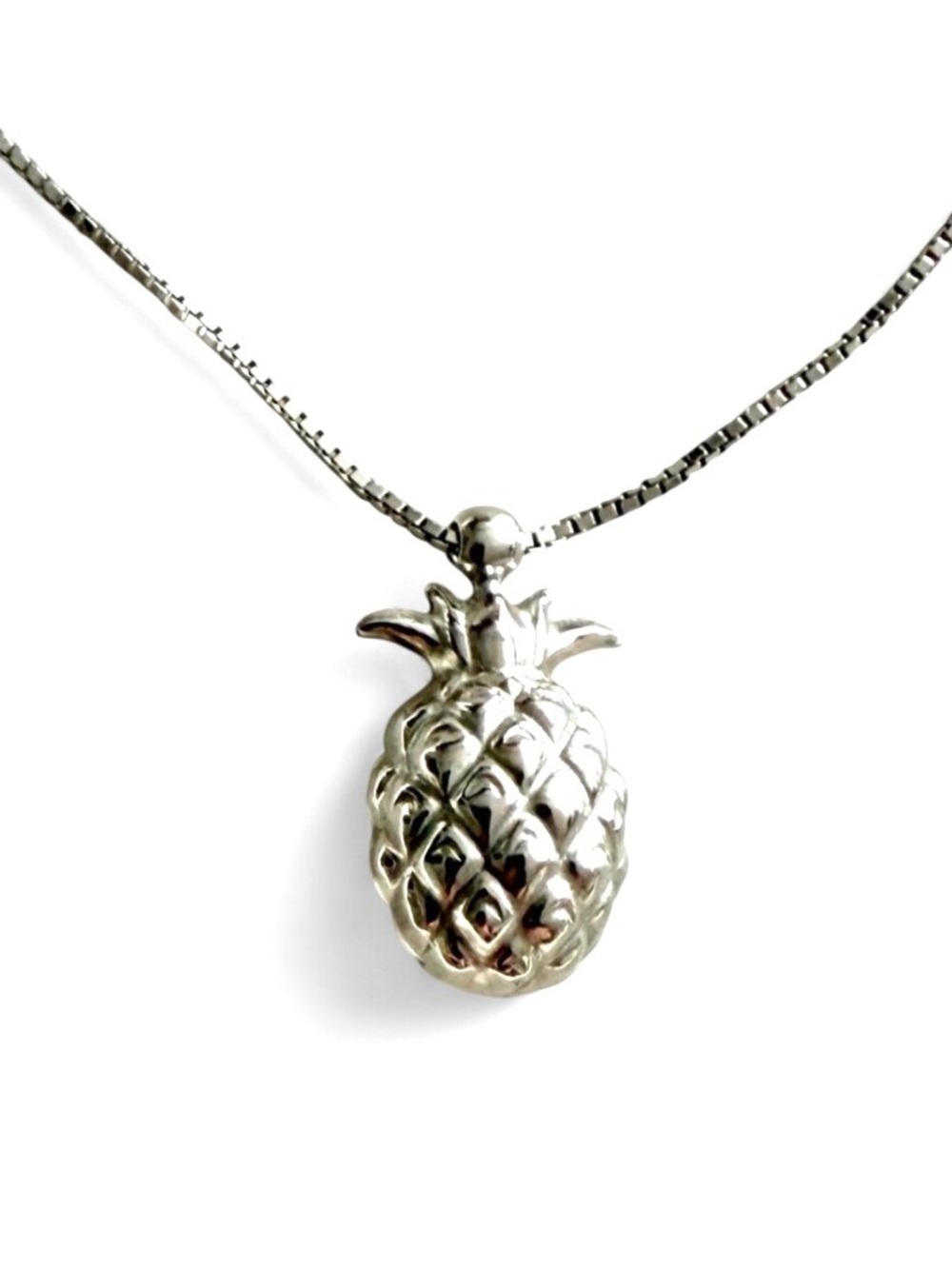 Sterling Silver Dyadema 925 Italy Pineapple Necklace